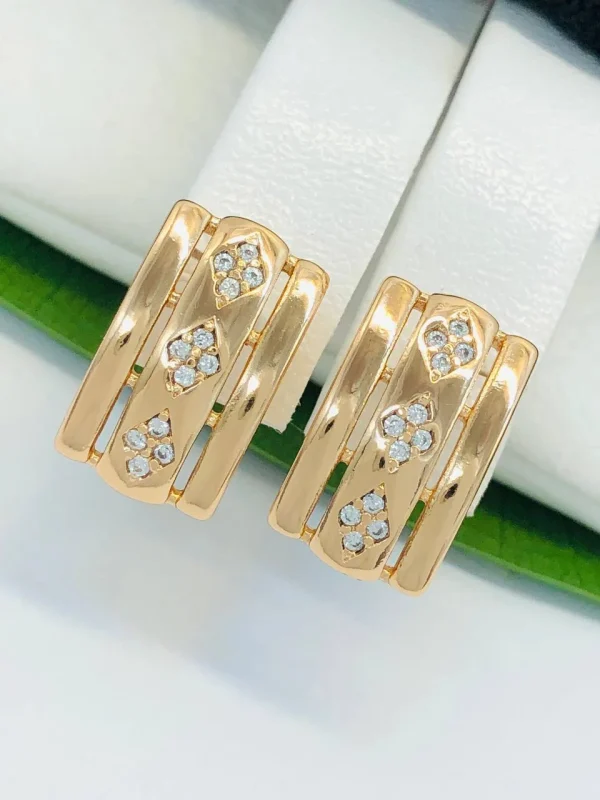 Сережки Xuping з медичного золота позолота 18к W20284