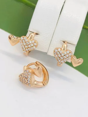 Сережки Xuping з медичного золота позолота 18к P20392