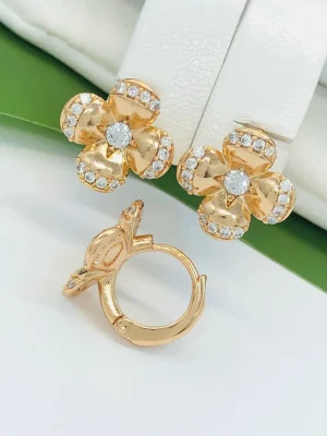 Сережки Xuping з медичного золота позолота 18к P20368