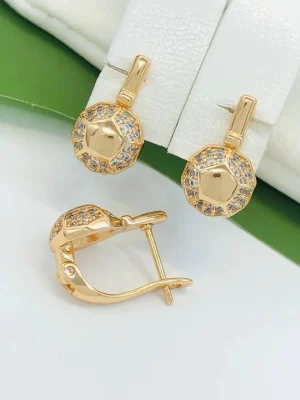 Сережки Xuping з медичного золота позолота 18к P20361