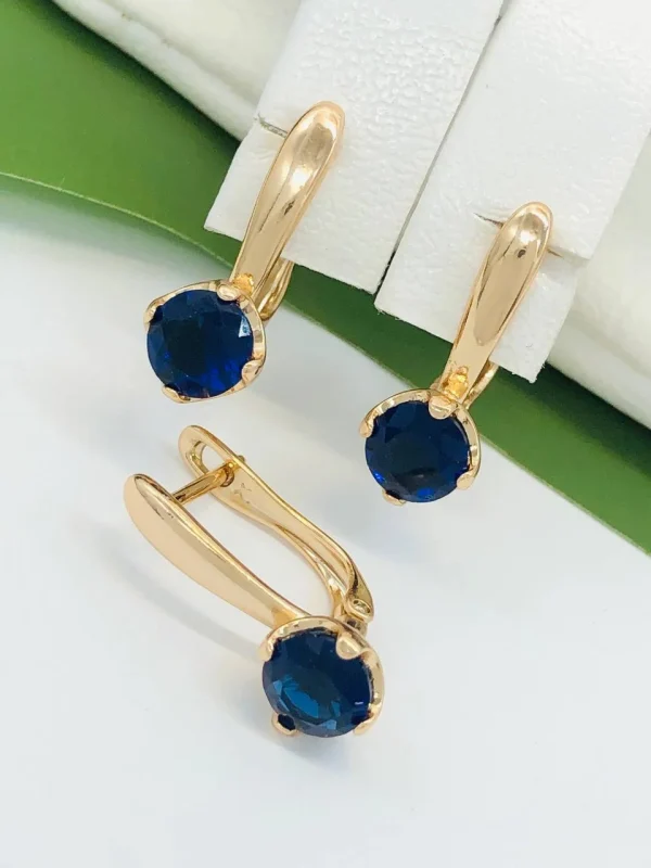Сережки Xuping з медичного золота позолота 18к P20329
