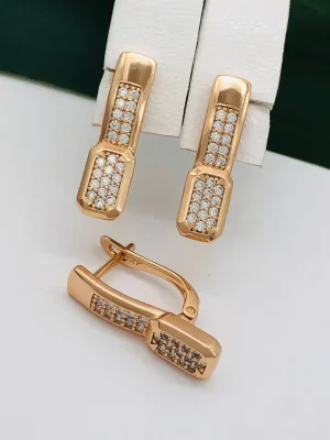 Сережки, Xuping з медичного золота позолота 18к D20557