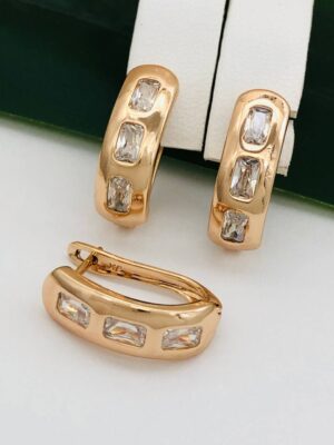Сережки, Xuping з медичного золота позолота 18к P 21271