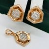 Сережки+ кулон. Xuping набір з медичного золота позолота 18к I 513