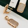 Сережки+ кулон. Xuping набір з медичного золота позолота 18к I 514