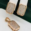 Сережки+ кулон. Xuping набір з медичного золота позолота 18к I 514
