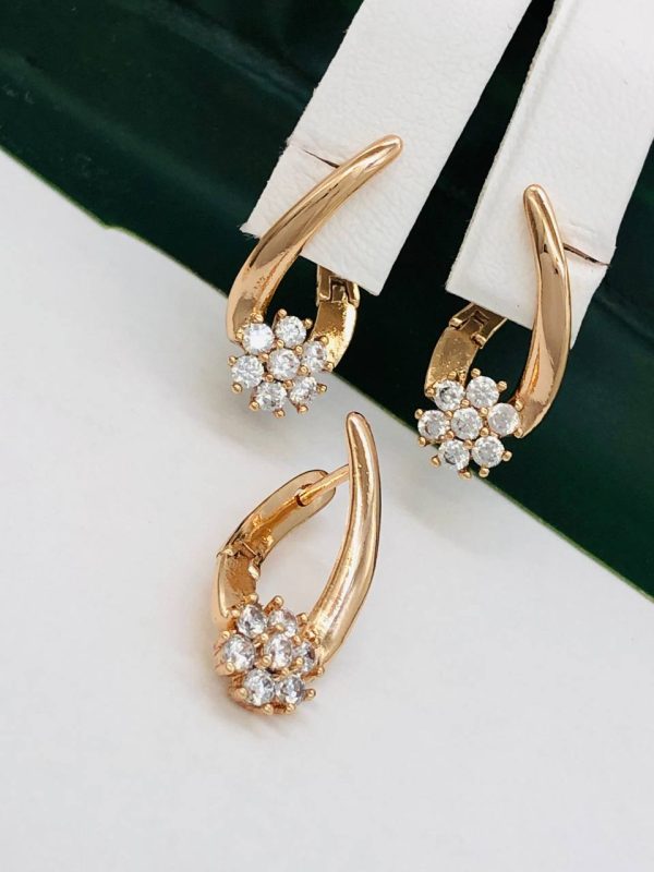 Сережки, Xuping з медичного золота позолота 18к V 22030