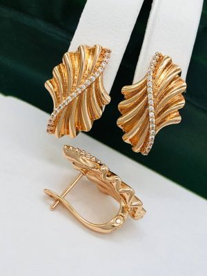 Сережки, Xuping з медичного золота позолота 18к V 22004