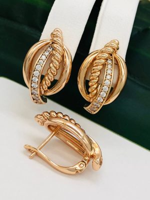 Сережки, Xuping з медичного золота позолота 18к V 22005