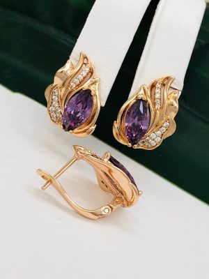 Сережки, Xuping з медичного золота позолота 18к V 22003