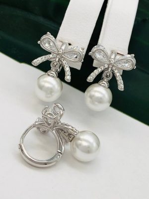 Сережки медичне срібло Ювелірна біжутерія RO 52385