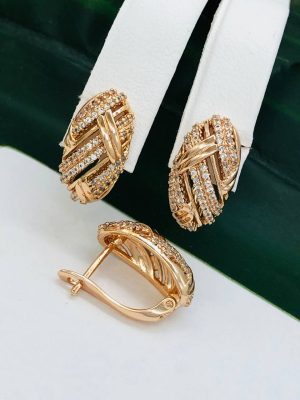 Сережки, Xuping з медичного золота позолота 18к V 22009