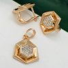 Сережки+ кулон. Xuping набір з медичного золота позолота 18к I 513