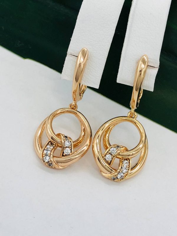 Сережки, Xuping з медичного золота позолота 18к W 22076