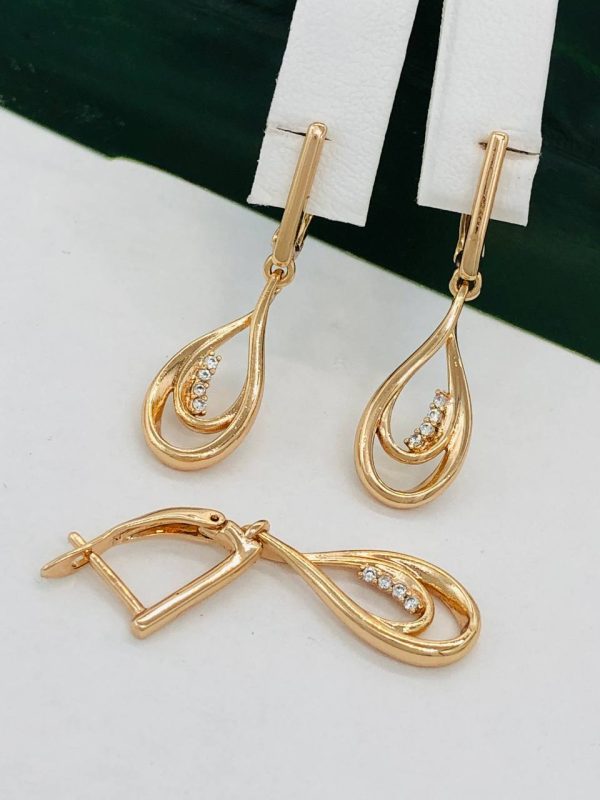 Сережки, Xuping з медичного золота позолота 18к W 22075