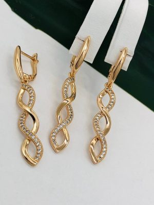 Сережки, Xuping з медичного золота позолота 18к W 22074